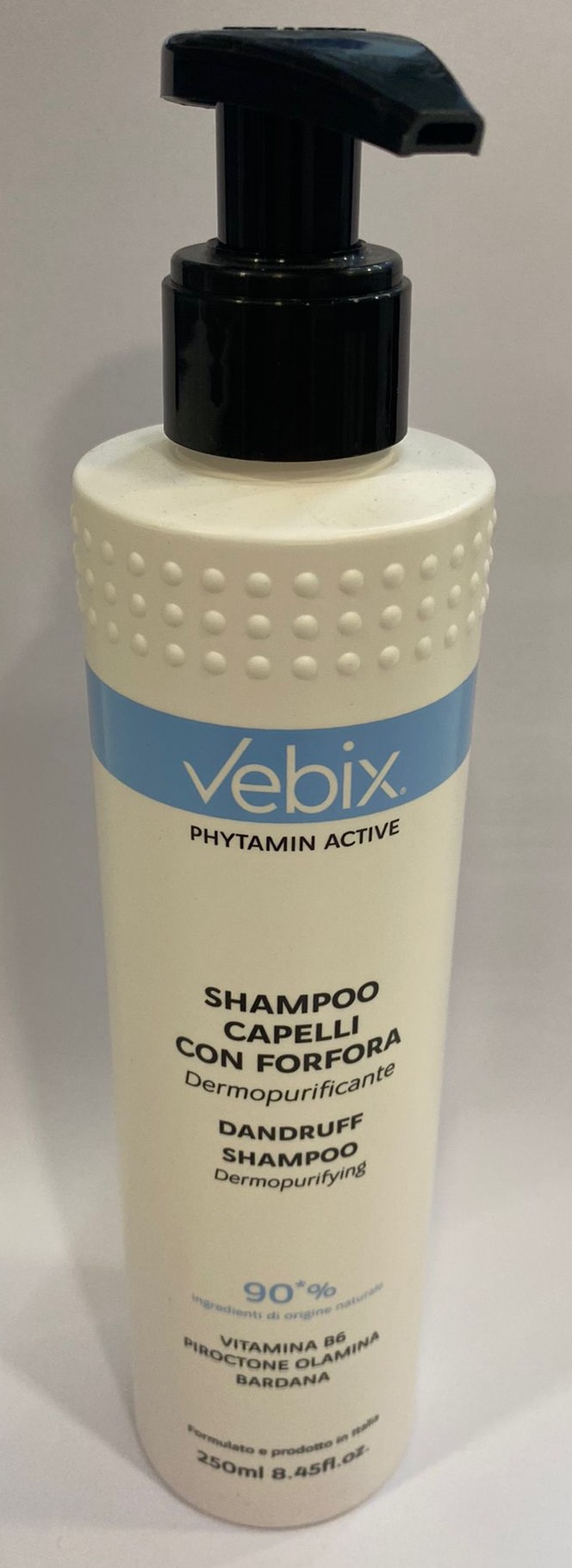 Vebix Phytamin Active Shampoo Antiforfora 250 Ml - Shampoo Dermopurificante